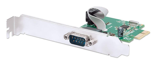 Manhattan 153492 Tarjeta Serial PCI Express para Agregar un Puerto, Línea x1, se Ajusta a Las Ranuras PCI estándar y de bajo Perfil