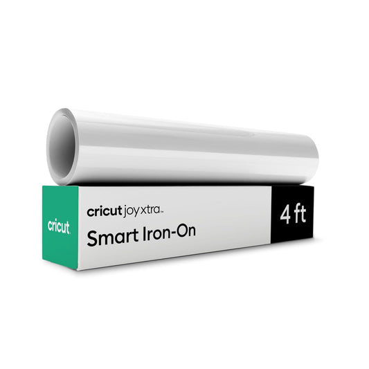 Cricut | Vinilo Termoadhesivo Smart para Joy Xtra | Blanco | 1 Rollo de 24.1cm x 1.2m