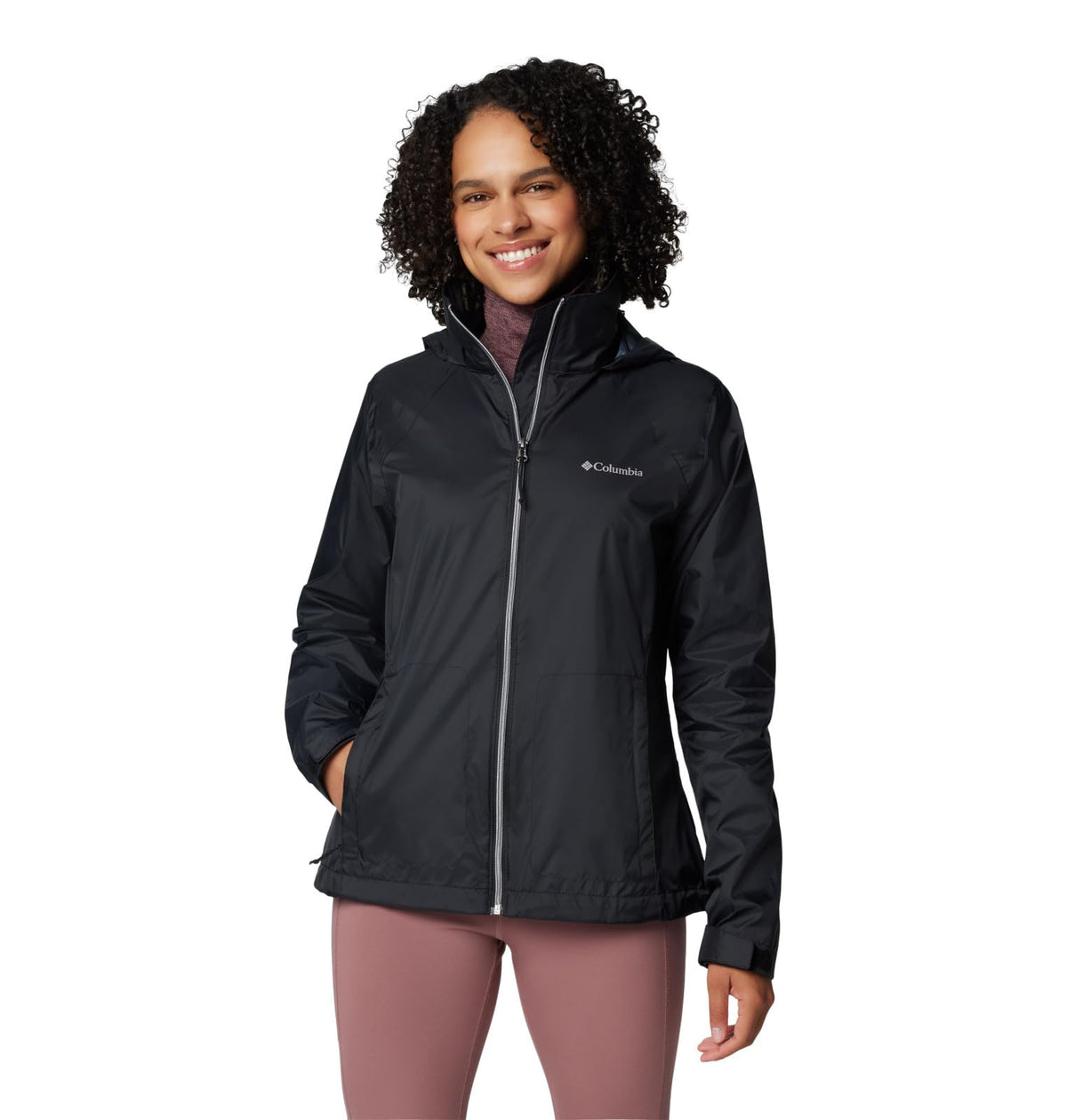 Columbia Switchback IV Chamarra Impermeable para Mujer - 1X - Negro -