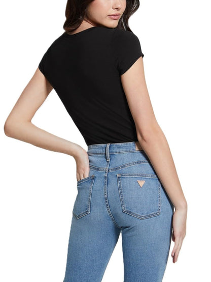 Guess Playera de Manga Corta con Logotipo Adornado R3 CamisaMujer