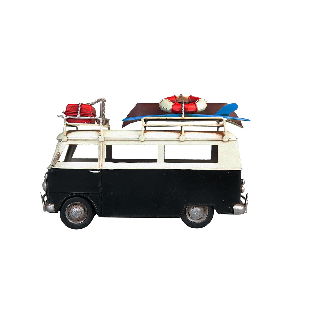Running Combi Kayak | Estilo Vintage | Adornos de Escritorio | para Oficina y hogar | Combi a Escala | Negra | 17 x 19 cm