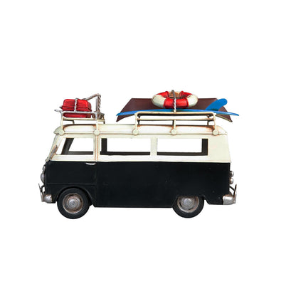 Running Combi Kayak | Estilo Vintage | Adornos de Escritorio | para Oficina y hogar | Combi a Escala | Negra | 17 x 19 cm