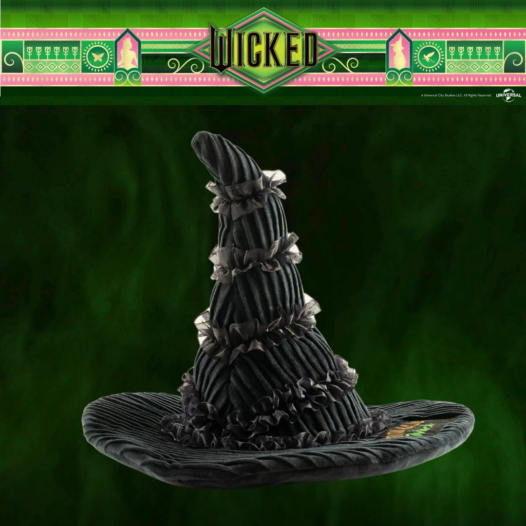 Franco - Cojín Coleccionable de Wicked del Sombrero de Elphaba, Decorativa, Felpa Supersuave, 36 x 23 cm, (Producto con Licencia Oficial)