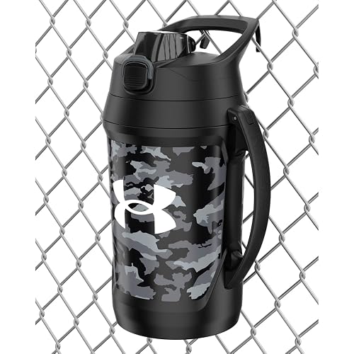 Under Armour Botella de Agua Playmaker Print 64oz para entrenamiento para Adulto Unisex, Negro