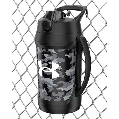 Under Armour Botella de Agua Playmaker Print 64oz para entrenamiento para Adulto Unisex, Negro