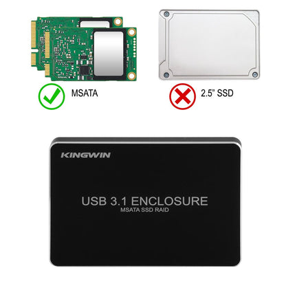 Kingwin KU-3200U3C CNC Aluminum Dual M.2 NGFF B / B+M Key SSD SATA Base Raid Externo, USB 3.1 (Gen 2 Tipo C) hasta 10 Gbps de velocidad, soporte UASP, Hot Plug & Play, LED para acceso y alimentación,