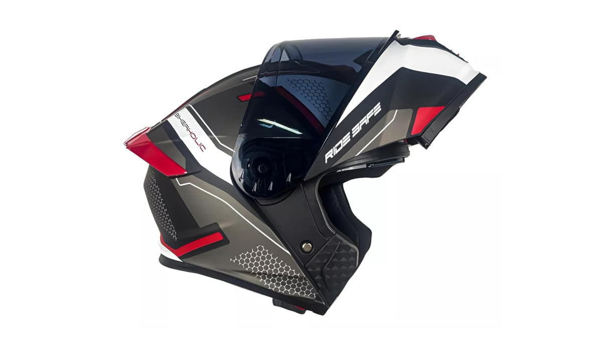 KOV Casco Thunder Revenge Rojo para Moto Integral Certificado Dot