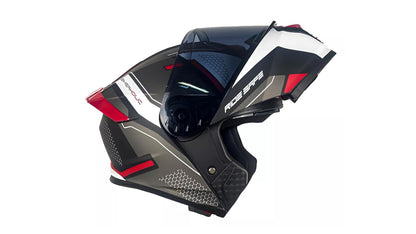 KOV Casco Thunder Revenge Rojo para Moto Integral Certificado Dot