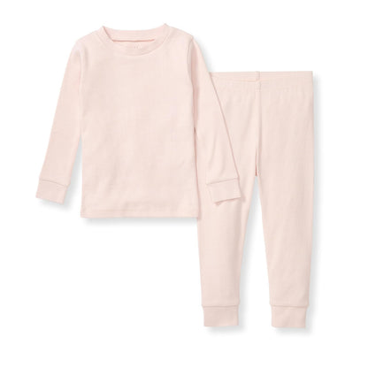 Burt's Bees Baby Pijama de 2 Piezas de Algodón Orgánico para Niña - 24 Meses - Pink Solid Rib