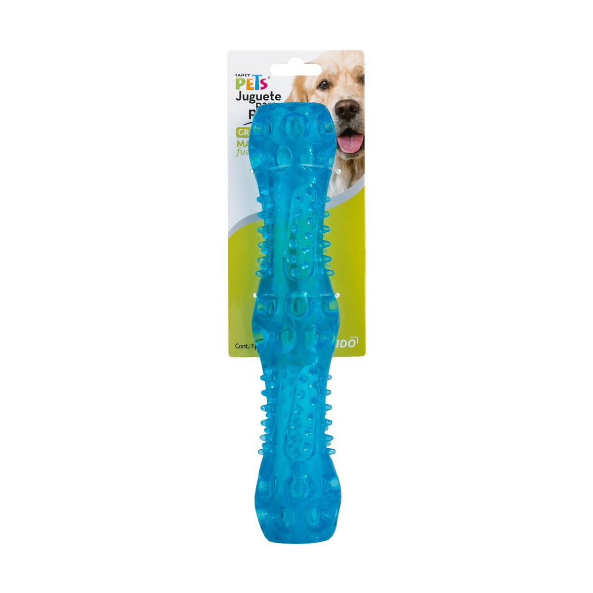 Fancy Pets Juguete Vara Flexible con Sonido para Perro Tamaño Grande Color Azul