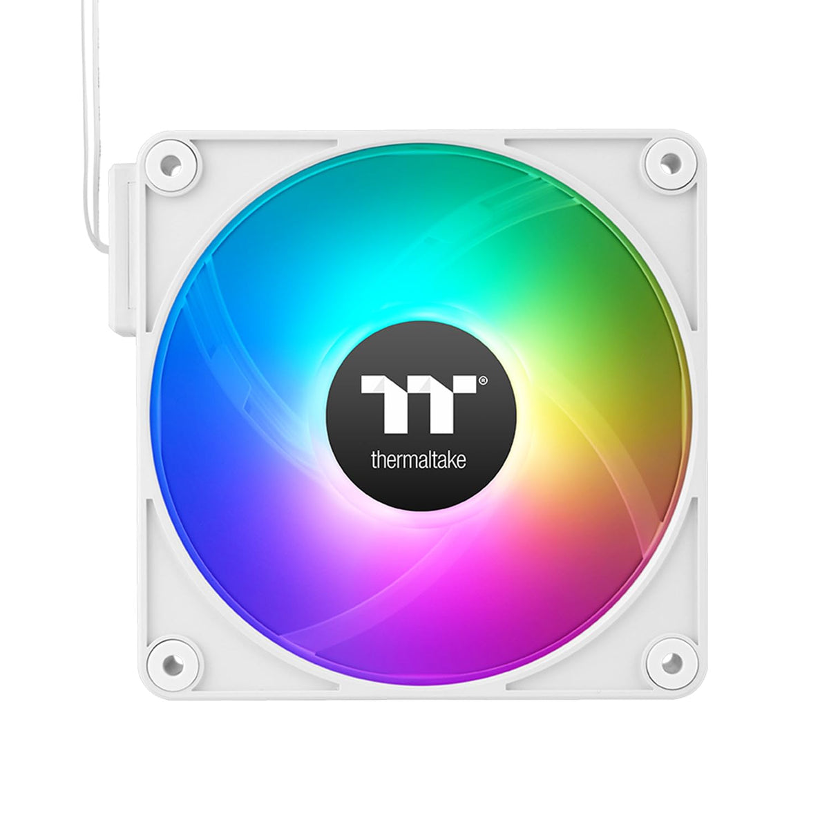 Thermaltake CT120 EX ARGB Sync PC Ventilador de refrigeración blanco (paquete de 3 ventiladores), conexión magnética, sincronización de placa base de 5 V, 16,8 millones de colores, 9 LED