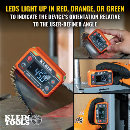 Klein Tools 935DAA Medidor electrónico digital de nivel y ángulo, alerta | Mide y establece ángulos, rangos de 0-90 y 0-180 grados