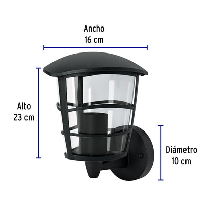 Volteck Lait ARB-105S, Arbotante tipo farol moderno soportado lámpara no incluida
