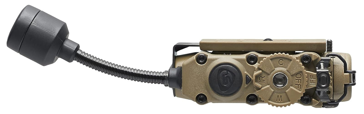 Streamlight 14307 Sidewinder Stalk - Luz táctica para casco de 76 lúmenes con tallo flexible, incluye montaje en riel de arco en caja al por menor, Coyote