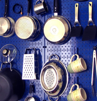 Wall Control 30-P-3232BU Blue Metal Pegboard Pack