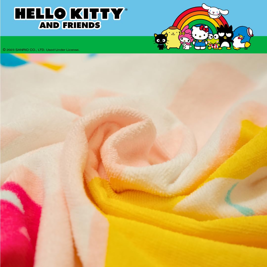 Franco Collectibles My Melody - Toalla de baño de algodón súper Suave, 60 x 30 Pulgadas, (Producto con Licencia Oficial)