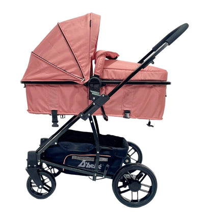 D´BEBÉCarriola Travel System Crown - Carriola Multifuncional - Ideal para Bebés Recién Nacidos y hasta los 4 años - Incluye y Autoasiento Color rosa