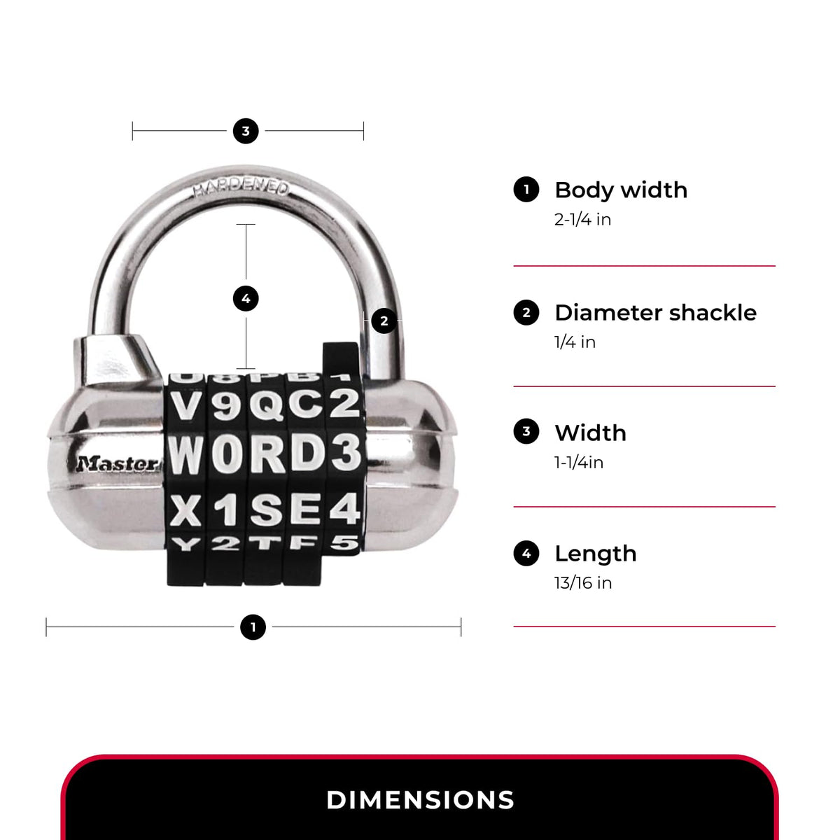 Master Lock 1523D Set Your Own Combination Padlock, 1 Pack, Color may vary | Cerradura fuerte y duradera; cerradura de aluminio y acero, cerradura de gimnasio, cerradura de combinación de seguridad