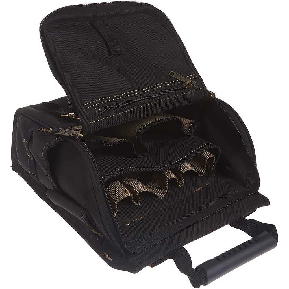 Custom LeatherCraft 1509 Bolsa para Herramientas de Electricista Profesional con 21 Bolsillos con zíper