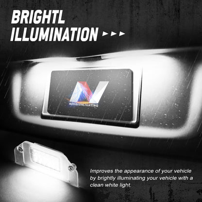 NUVISION LIGHTING NVL-LPL-025 Par de Luces LED para Placa de Matrícula para Dodge Dart 13-16, Challenger Avenger 08-14