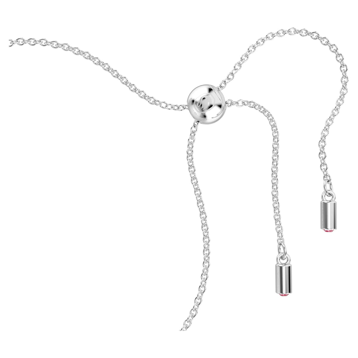 Swarovski Pulsera Hyperbola, Corazón y símbolo del infinito, Rosa, Baño de rodio