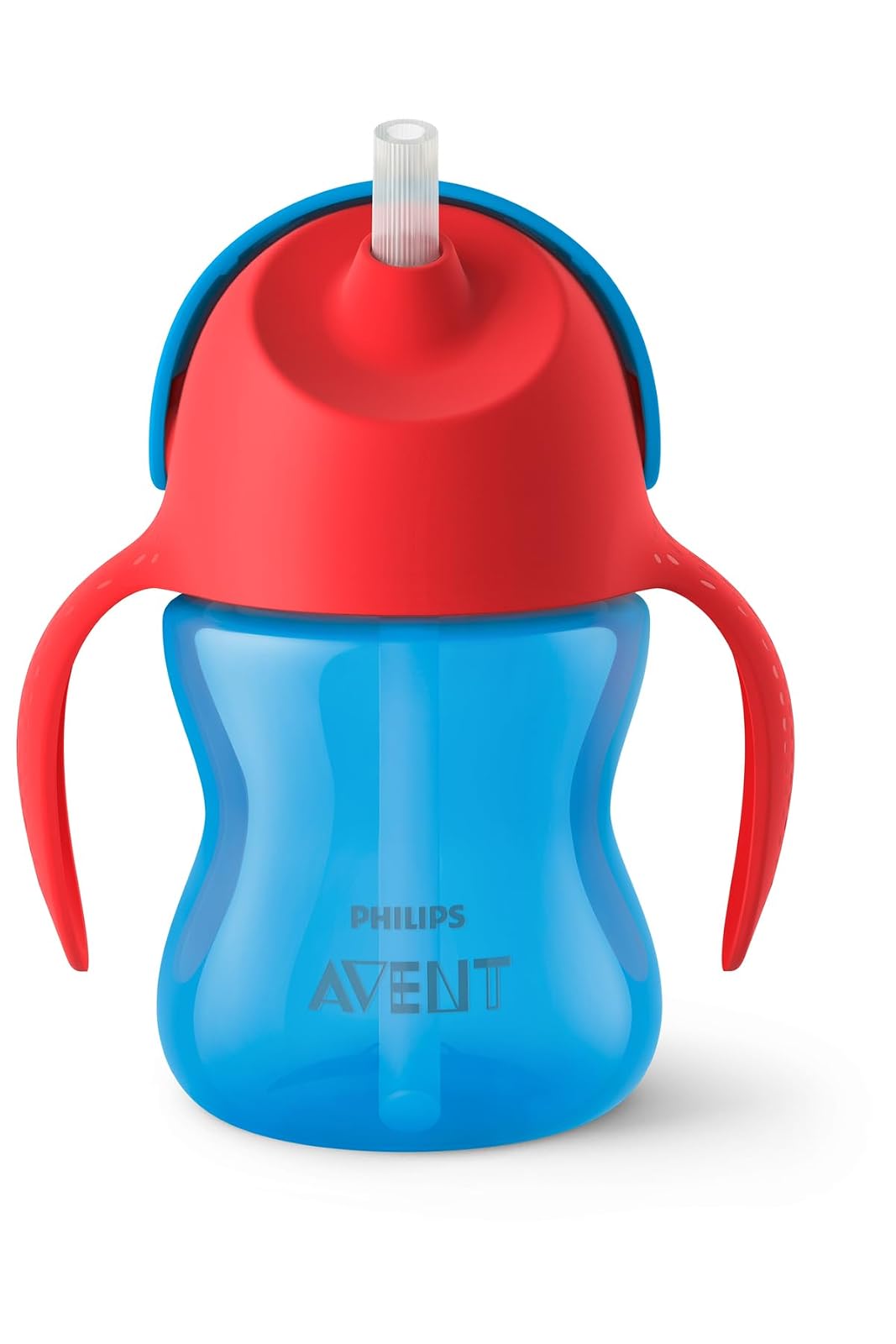 Philips Avent Vasito con Popote Flexible 7 oz Azul | Facilita la transición al vaso | Ayuda al desarrollo oral saludable | Popote flexible antigoteo | 1 pz | SCF796/01