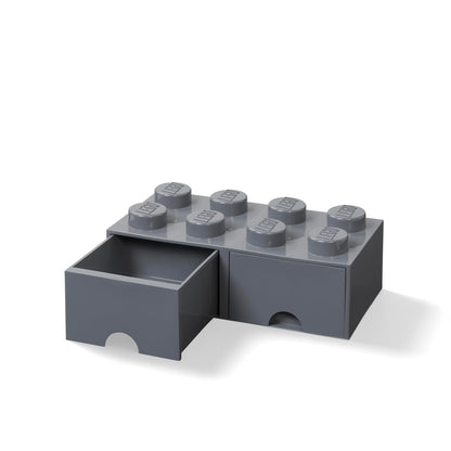Room Copenhagen, Lego Cajón de Ladrillos – Almacenamiento y decoración apilables – Ladrillo 8, Gris Oscuro