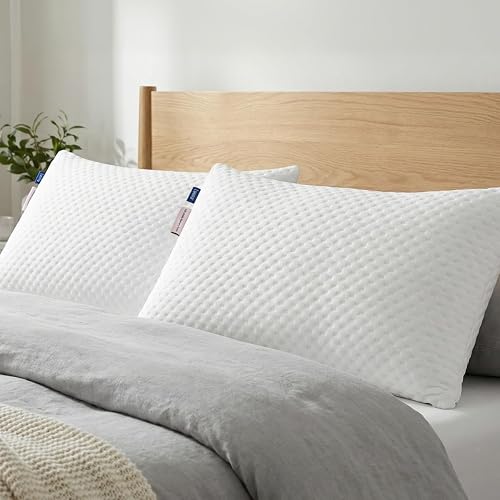 Luuna Almohada Ajustable Firme con Espuma de Memoria, Estándar 64 x 46 cm, Relleno 100% Memory Foam Triturado, Funda Lavable, Suavidad y Frescura Garantizada para tu Descanso, Hecho en México