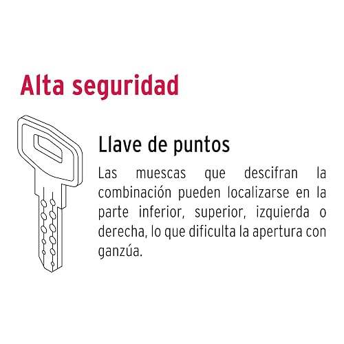 Hermex CERO-12, Cerrojo llave-llave, cilindro de latón, latón brillante