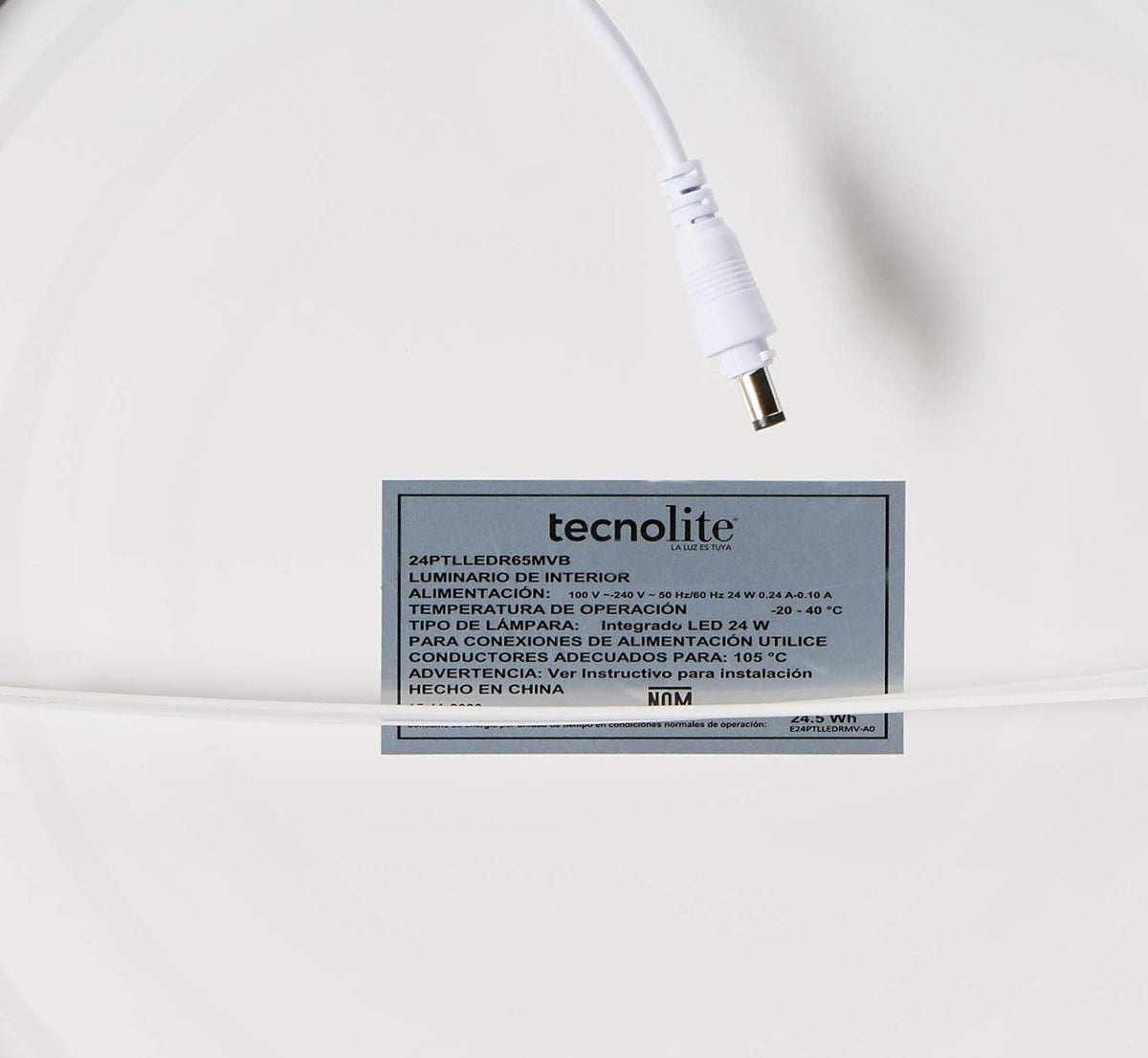 Tecnolite Lampara Sobre poner techo Blanco 24W Luz día 24PTLLEDR65MVB
