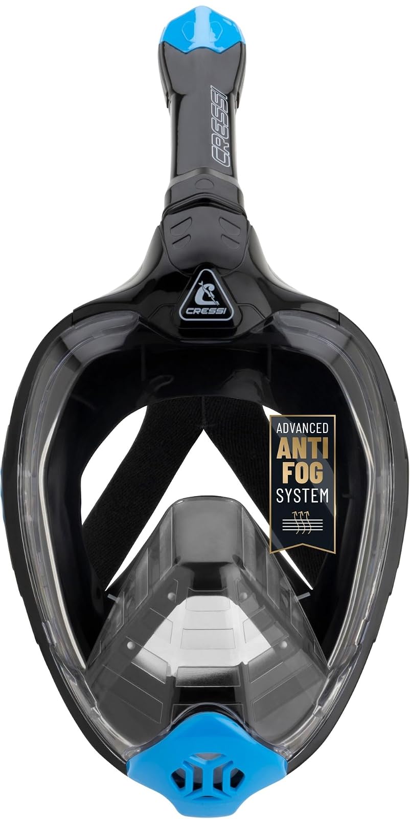 Cressi Adult Snorkeling Full Face Mask - Wide Clear View, Anti-Fog System - Easy Breathing: Safety First - Bali: Designed in Italy