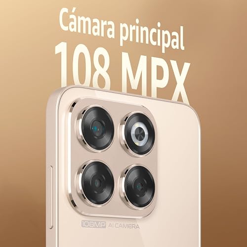 Celular ZTE Axon 70, 6.7” 120Hz, Cámara 108MP y 256GB+16GB RAM (6GB + 10GB dimámica), Batería 5000mAh, Dorado