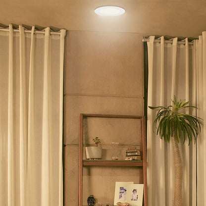 Tecnolite Connect Bucaramanga VII - Lámpara de Techo Downlight Inteligente para Interior de Casas Smart, Luz Led de 12 W Atenuable, Control con App Connect para Celular, Compatible con Alexa