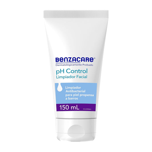 Benzacare pH Control Limpiador Facial Antibacterial 150 ml – Control de Acné, Ideal para Piel con Barros y Espinillas
