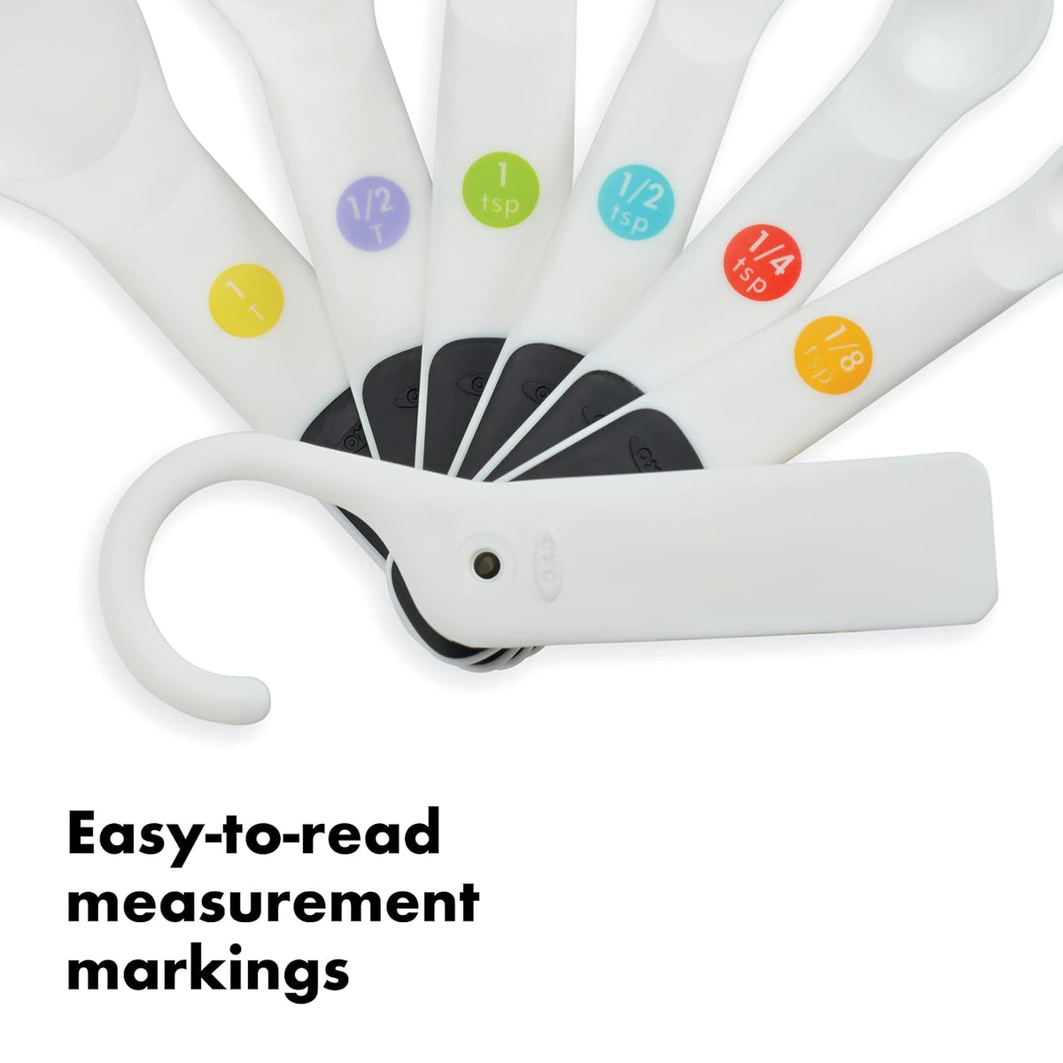 OXO Good Grips 6-Piece Plastic Measuring Spoons with added Scraper