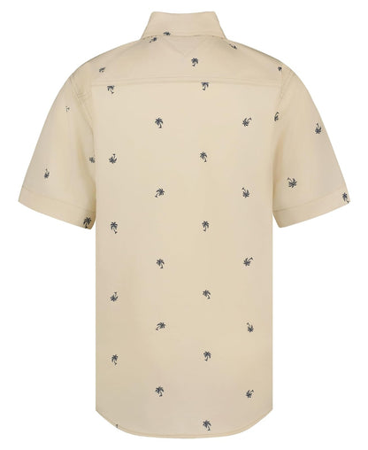 Tommy Hilfiger Camisa Tejida de Manga Corta con Botones para niño