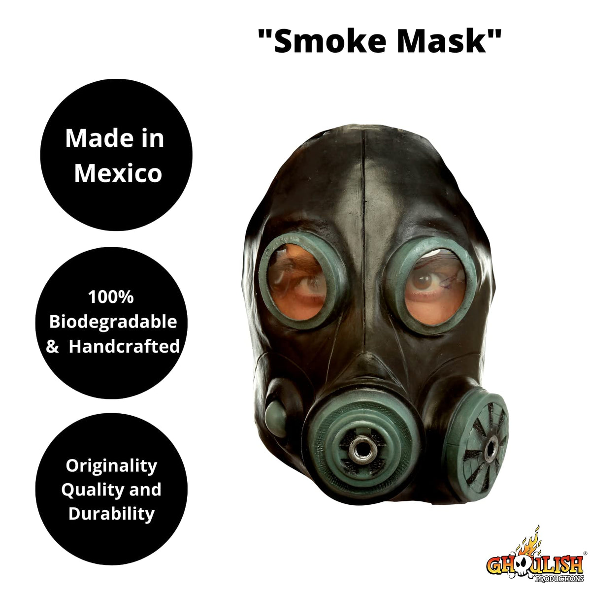 Máscara de Gas Gotica Hecha de Látex Estilo Steampunk, Disfraz Apocaliptico de Máscara de Gas Ideal para Halloween y Fiestas de Disfraces