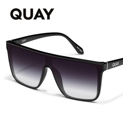 Quay - anteojos de sol para hombres y mujeres, lentes polarizadas Nightfall Remixed con protección UV, lentes de sol de gran tamaño