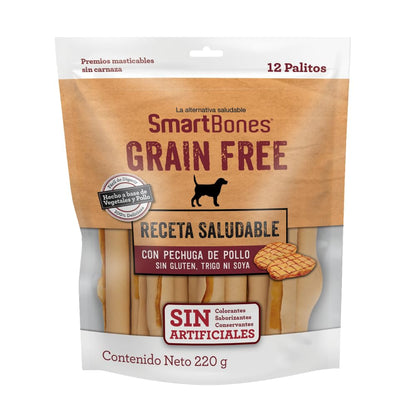 SmartBones Premios para Perro, palitos Pollo sin Gluten sin aditivos 12 pzs