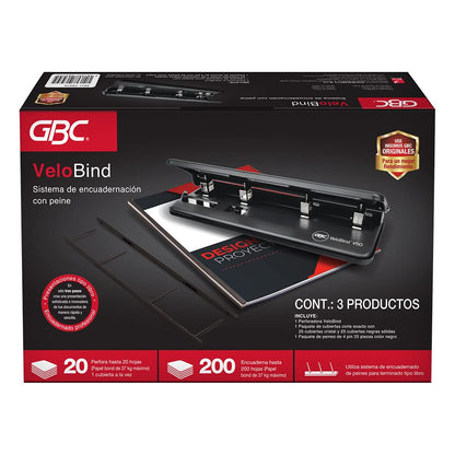 GBC VeloBind Kit Encuadernación Manual hasta 200 Hojas