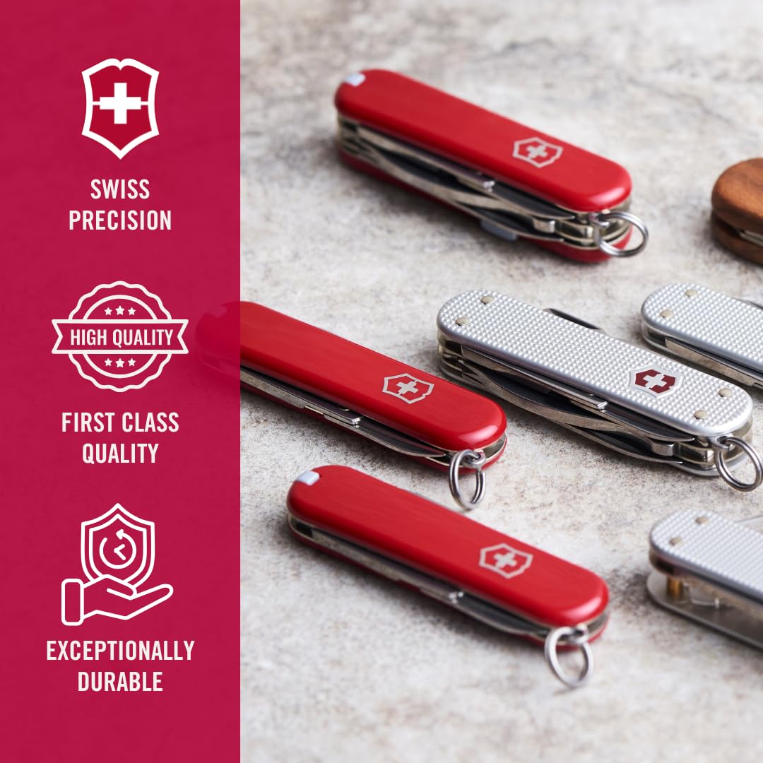 Victorinox Navaja Jetseller, 7 Usos, Roja | Navaja suiza, báscula duradera, EDC compacta, viajes y actividades al aire libre