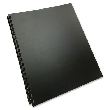 GBC Fundas de presentación de polietileno reciclado, 21,6 x 27,9 cm, esquinas cuadradas, 25 fundas por paquete, Negro, 27.94 cm x 21.59 cm