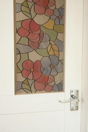 DC Fix 3460117 Stained Glass Self-Adhesive Window Film, Red/Blue