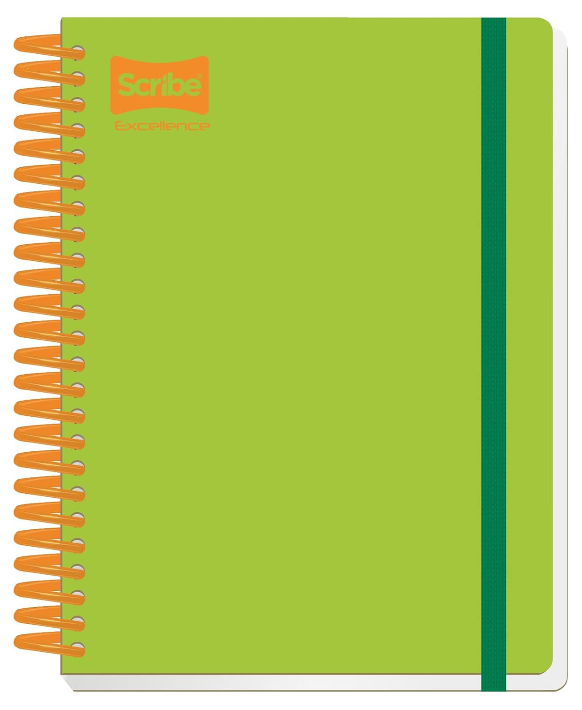 Scribe Excellence Cuaderno Profesional Pasta Dura Espiral Cuadro Chico - Verde - Olivo - 200 Pages