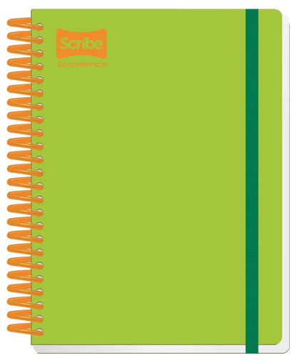 Scribe Excellence Cuaderno Profesional Pasta Dura Espiral Cuadro Chico - Verde - Olivo - 200 Pages