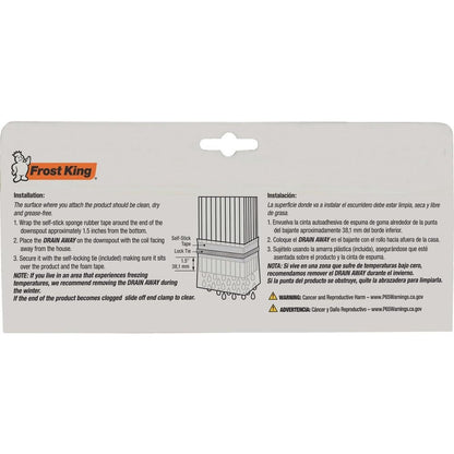 THERMWELL Frost King De46Wh Extensor De Bajante Automático De Drenaje De Plástico, Se Extiende 4 Pies