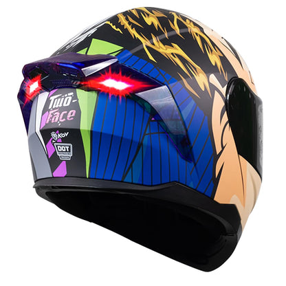 KOV Casco Zero DC Two Faces Morado Abatible Dot L
