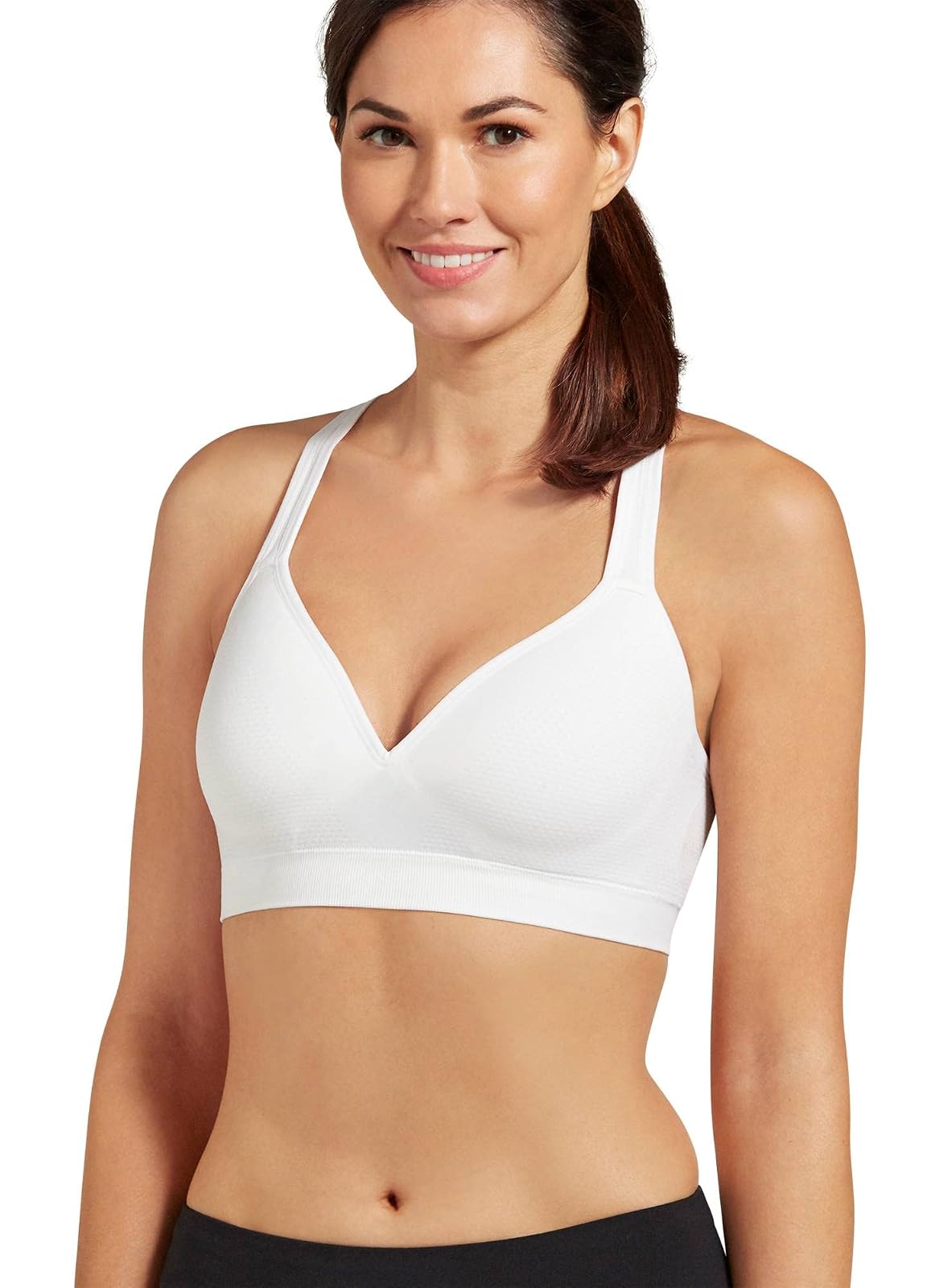 Jockey brasier seamless de copas moldeadas para mujer - Pure White - G