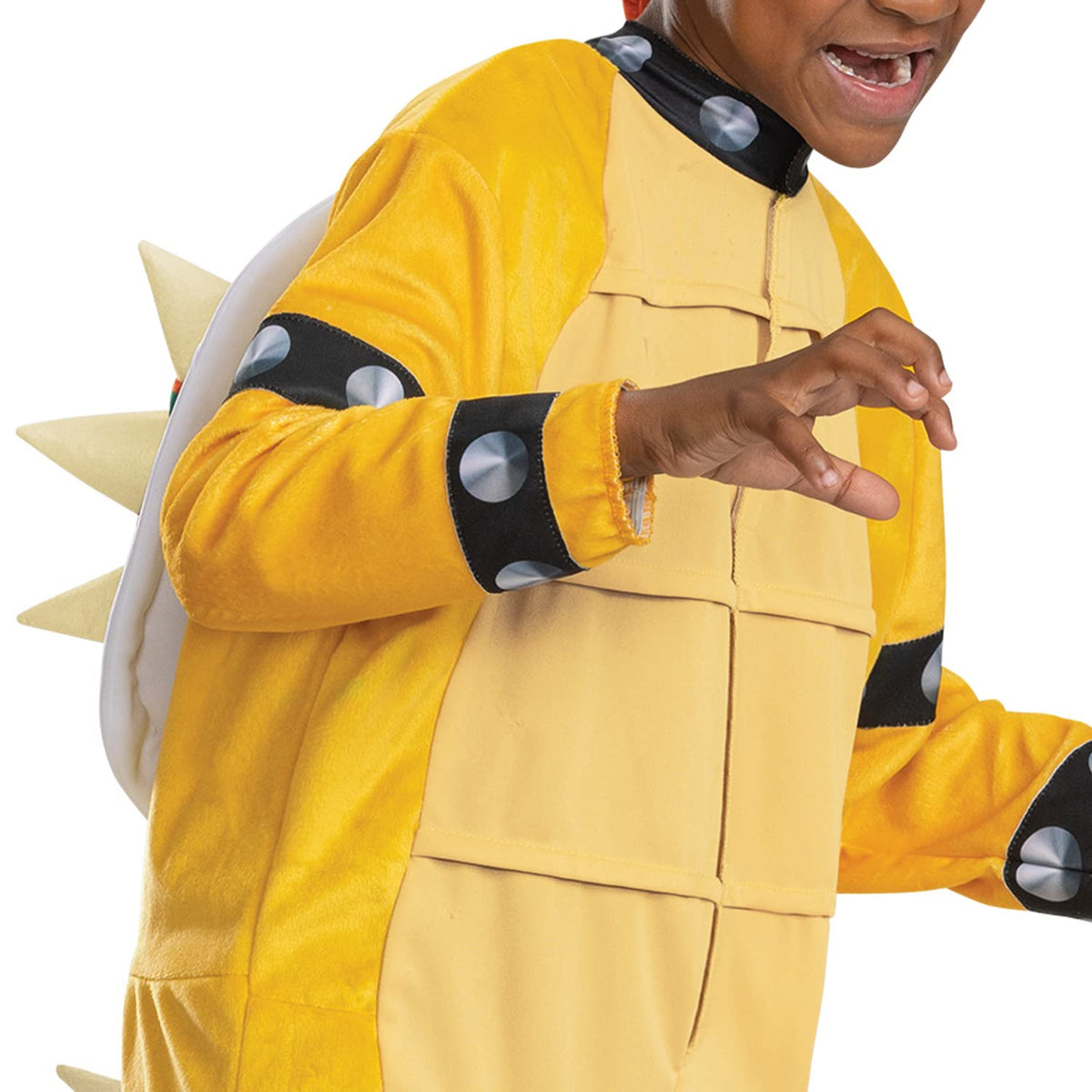 Bowser Disfraz con capucha, disfraz oficial de Super Mario para niños, talla 7-8