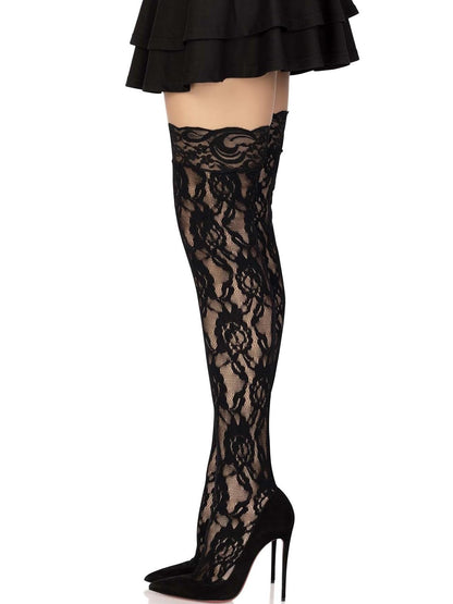 Leg Avenue - Muslo alto para mujer con encaje superior